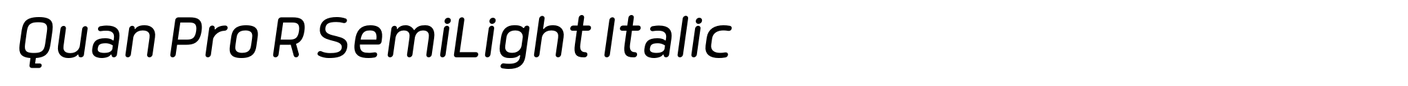 Quan Pro R SemiLight Italic image
